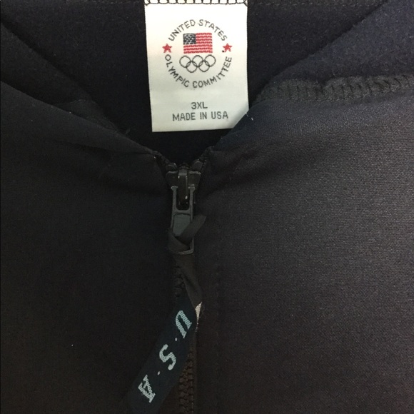 USA Olympics 3XL Hoodie Jacket Navy Blue Unisex - Picture 4 of 4